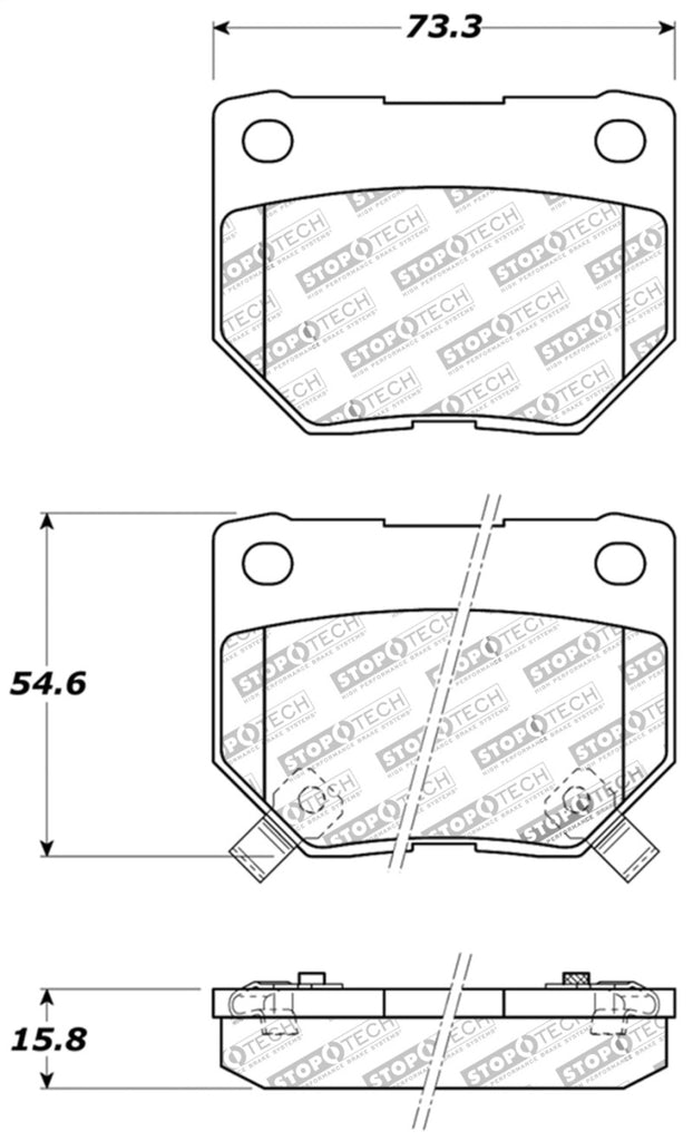 StopTech Performance 06-07 WRX Rear Brake Pads - eliteracefab.com