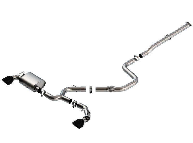 Borla 19-20 Hyundai Veloster N 2.0L I4 MT FWD 2DR 3in ATAK CatBack Exhaust w/ Black Chrome Tips - eliteracefab.com