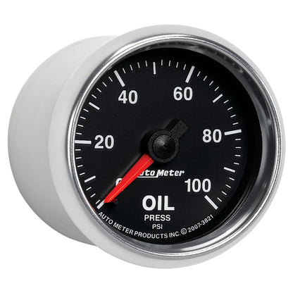 Autometer GS 52mm 0-100 PSI Mechanical Oil Pressure Gauge 3821