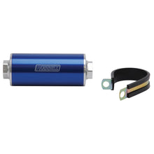 Load image into Gallery viewer, Russell Performance Profilter Fuel Filter 6in Long 10 Micron -10AN Inlet -10AN Outlet - Blue