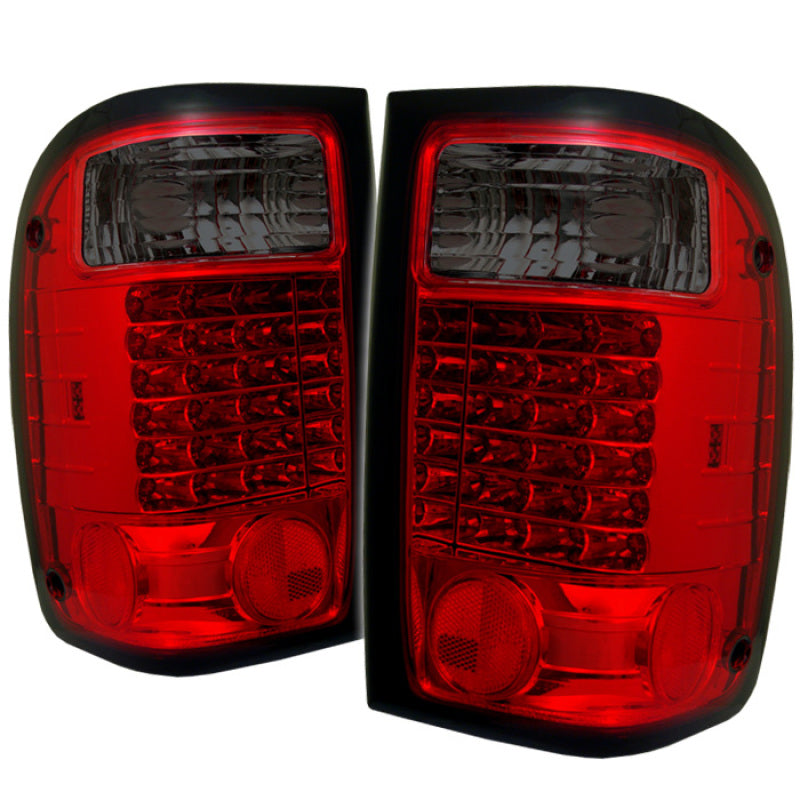 Spyder Ford Ranger 01-05 LED Tail Lights Red Smoke ALT-YD-FR98-LED-RS - eliteracefab.com