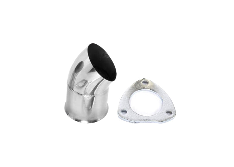 Granatelli 2.5in 304SS Turn Down w/3-Bolt Flange & Gasket Granatelli Motor Sports