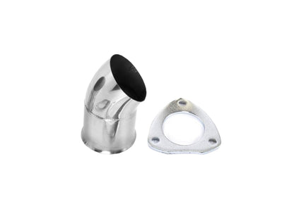 Granatelli 2.5in 304SS Turn Down w/3-Bolt Flange & Gasket Granatelli Motor Sports