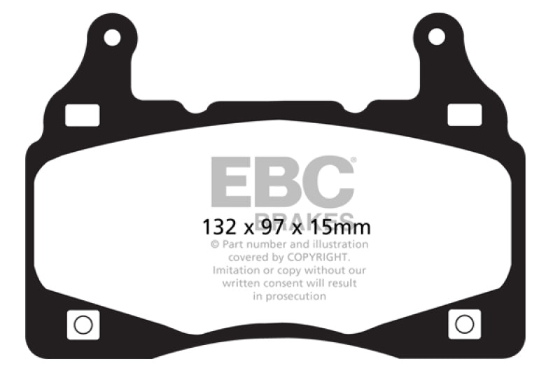 EBC 11-15 Chevrolet Camaro (5th Gen) 6.2 Redstuff Front Brake Pads - eliteracefab.com