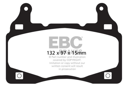 EBC 11-15 Chevrolet Camaro (5th Gen) 6.2 Redstuff Front Brake Pads - eliteracefab.com