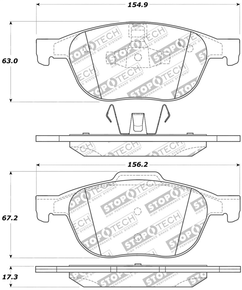 STOPTECH PERFORMANCE 04-09 MAZDA 3 FRONT BRAKE PADS, 309.10440 - eliteracefab.com