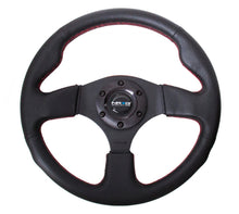 Load image into Gallery viewer, NRG Reinforced Steering Wheel (320mm) Leather w/Red Stitch.