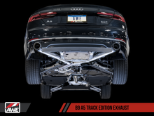 Load image into Gallery viewer, AWE Tuning Audi B9 A5 Track Edition Exhaust Dual Outlet - Diamond Black Tips (Includes DP) - eliteracefab.com