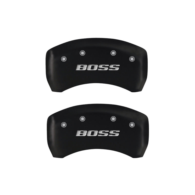 MGP Rear set 2 Caliper Covers Engraved Rear Boss Red finish silver ch MGP