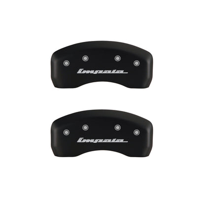MGP 4 Caliper Covers Engraved Front & Rear Impala Red finish silver ch MGP