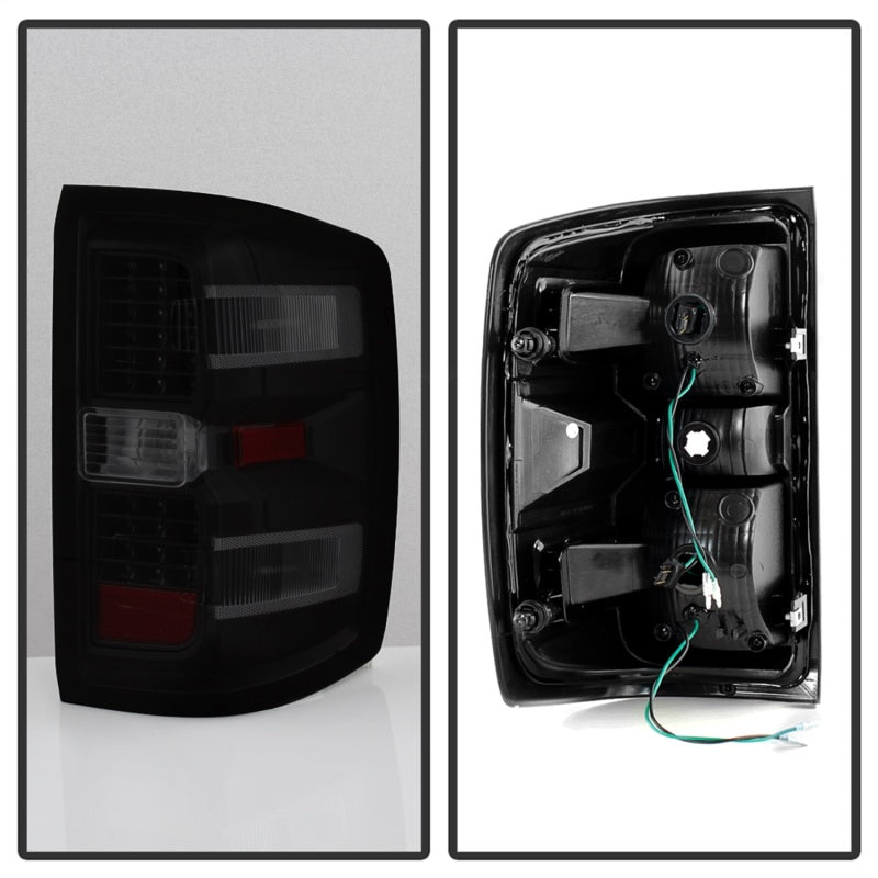 xTune Chevy 1500 14-16 / Silverado 2500HD/3500HD LED Tail Lights - Black Smoked ALT-JH-CS14-LED-BSM - eliteracefab.com