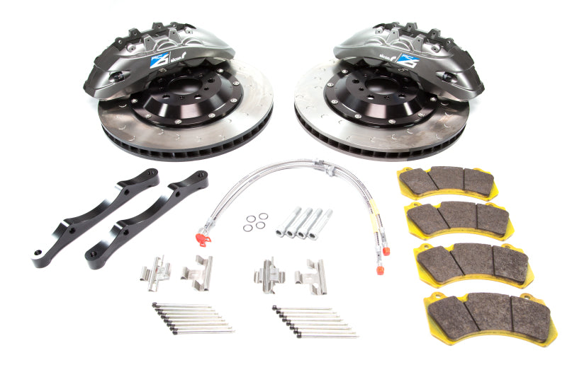 Alcon 2009+ Nissan GT-R R35 412x36mm Rotor Grey 6 Piston Caliper RC6 Front Axle Kit Alcon