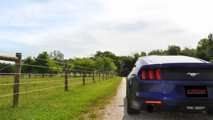 Corsa 15-16 Ford Mustang EcoBoost 2.3T Sport 3in Cat-Back Dual Rear Exit Black Tips CORSA Performance