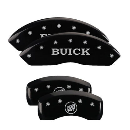 MGP 4 Caliper Covers Engraved Front Buick Rear Black Finish Silver Char 2017 Buick Envision MGP