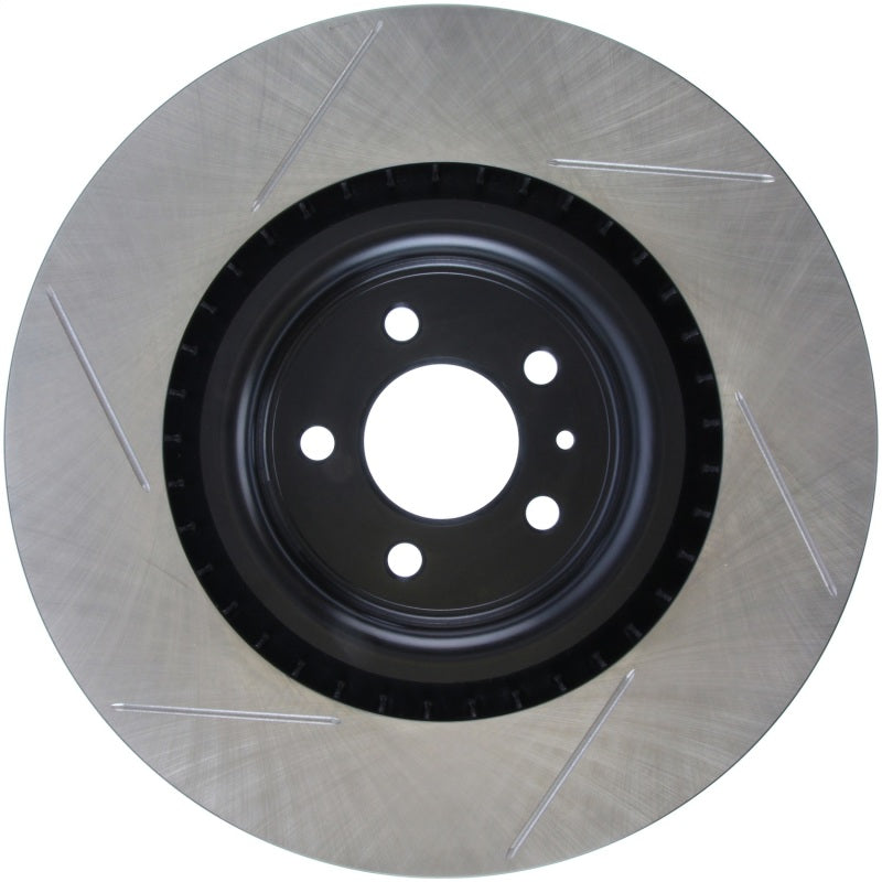 StopTech Premium High Carbon 13-14 Ford Mustang/Shelby GT500 Left Front Disc Slotted Brake Rotor - eliteracefab.com