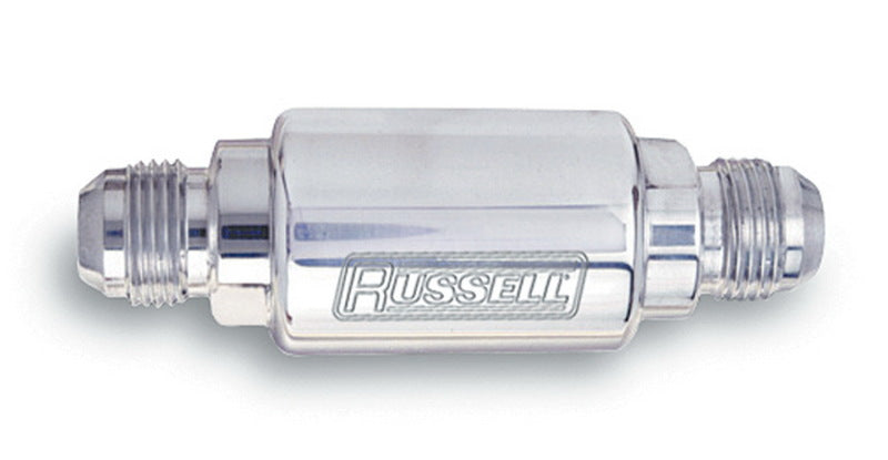 Russell Performance Polished Aluminum (3-1/4in Length 1-1/4in dia. -8 male inlet/outlet)