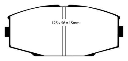 EBC 86-92 Toyota Supra 2.8 Yellowstuff Front Brake Pads - eliteracefab.com