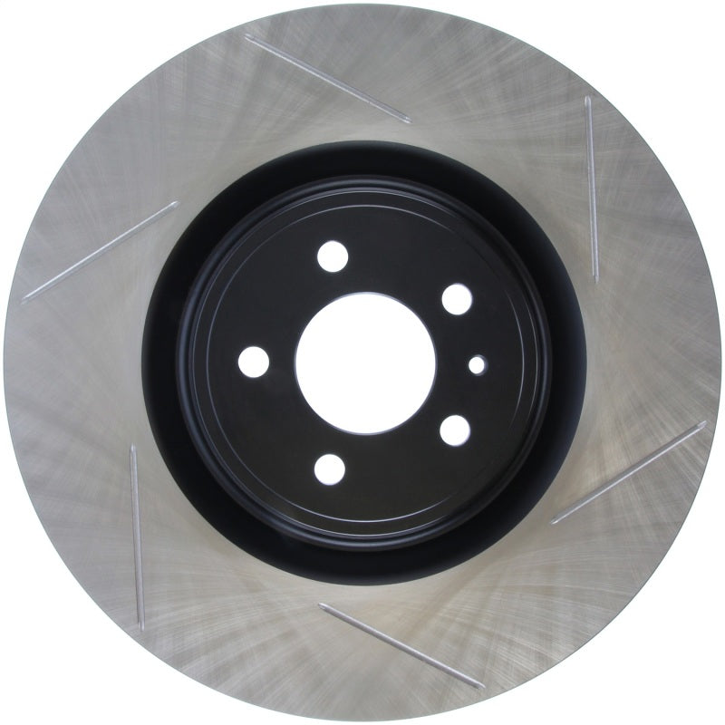 StopTech Premium High Carbon 13-14 Ford Mustang/Shelby GT500 Left Front Disc Slotted Brake Rotor - eliteracefab.com