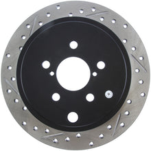 Load image into Gallery viewer, STOPTECH 08-10 IMPREZA WRX (EXC STI)/08-10 IMPREZA COUPE/SEDAN SLOTTED &amp; DRILLED RIGHT REAR ROTOR, 127.47029R - eliteracefab.com