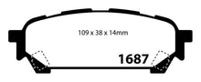 Load image into Gallery viewer, EBC 04-06 Saab 9-2X 2.0 Turbo Yellowstuff Rear Brake Pads - eliteracefab.com