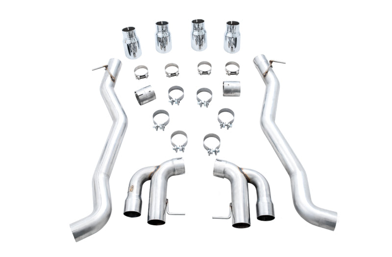 AWE Tuning 18-19 BMW M5 (F90) 4.4T AWD Axle-back Exhaust - Track Edition (Chrome Silver Tips) AWE Tuning