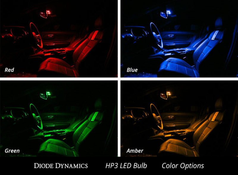 Diode Dynamics 194 LED Bulb HP3 LED - Red Short (Pair)