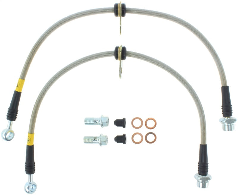 STOPTECH 08-10 TOYOTA LAND CRUISER FRONT STAINLESS STEEL BRAKE LINE KIT, 950.44025 - eliteracefab.com