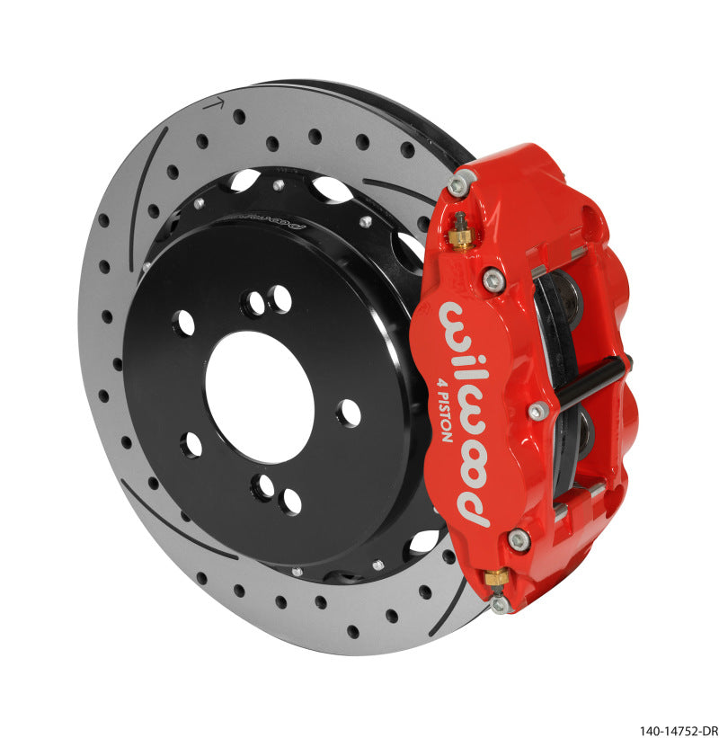 Wilwood Narrow Superlite 4R Rear Kit 12.88in Drilled/Slotted Red 00-06 BMW M3 E46 Wilwood
