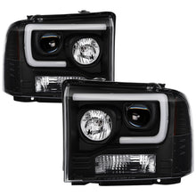 Load image into Gallery viewer, Spyder Ford F150 2005-2007 Projector Headlights - Light Bar DRL LED - Black PRO-YD-FS05V2-LB-BK - eliteracefab.com