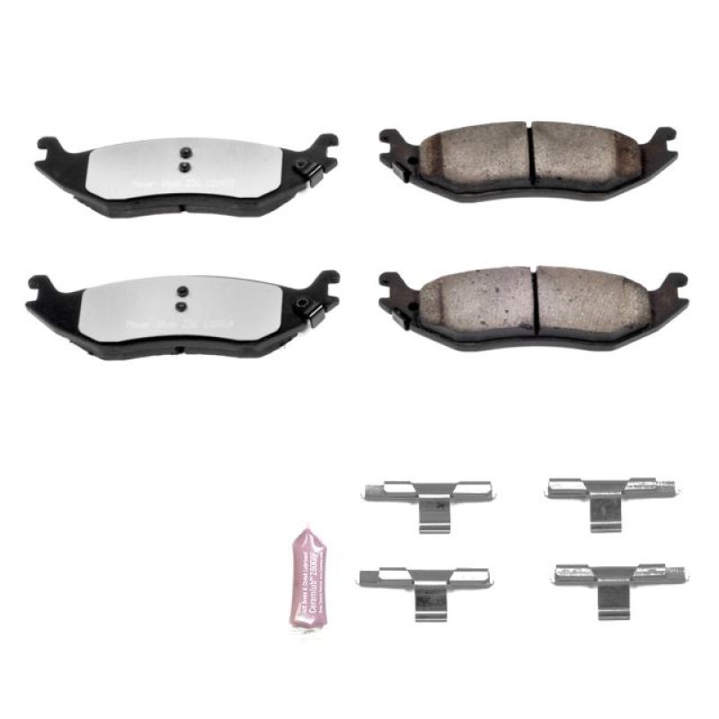 Power Stop 07-09 Chrysler Aspen Rear Z36 Truck & Tow Brake Pads w/Hardware - eliteracefab.com