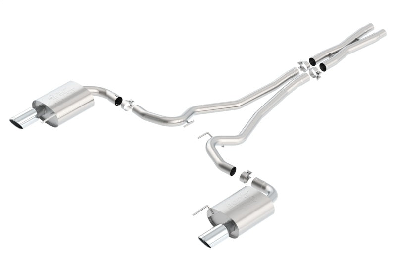 Borla Atak S Cat-Back 15-17 Ford Mustang GT 5.0L V8 MT/AT 2.5in pipe 4in tip - eliteracefab.com