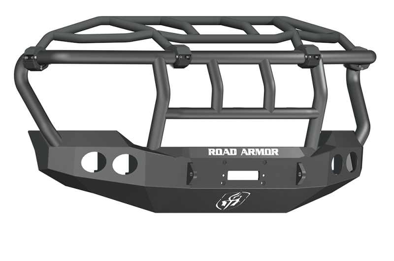 Road Armor 11-16 Ford F-250 Stealth Front Winch Bumper w/Intimidator Guard - Tex Blk Road Armor