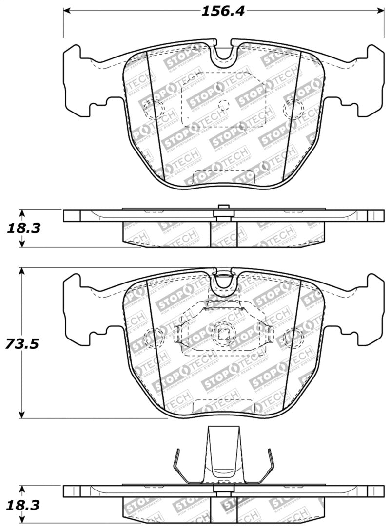 STOPTECH PERFORMANCE 00-04 BMW M5 E39 / 00-06 X5 / 03-05 RANGE ROVER HSE FRONT BRAKE PADS, 309.06810 - eliteracefab.com