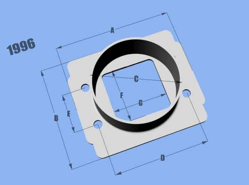 Vibrant MAF SenAdapter Plate Toyota w/ Bosch MAF Sensuse w/ 3in ID filteronly.