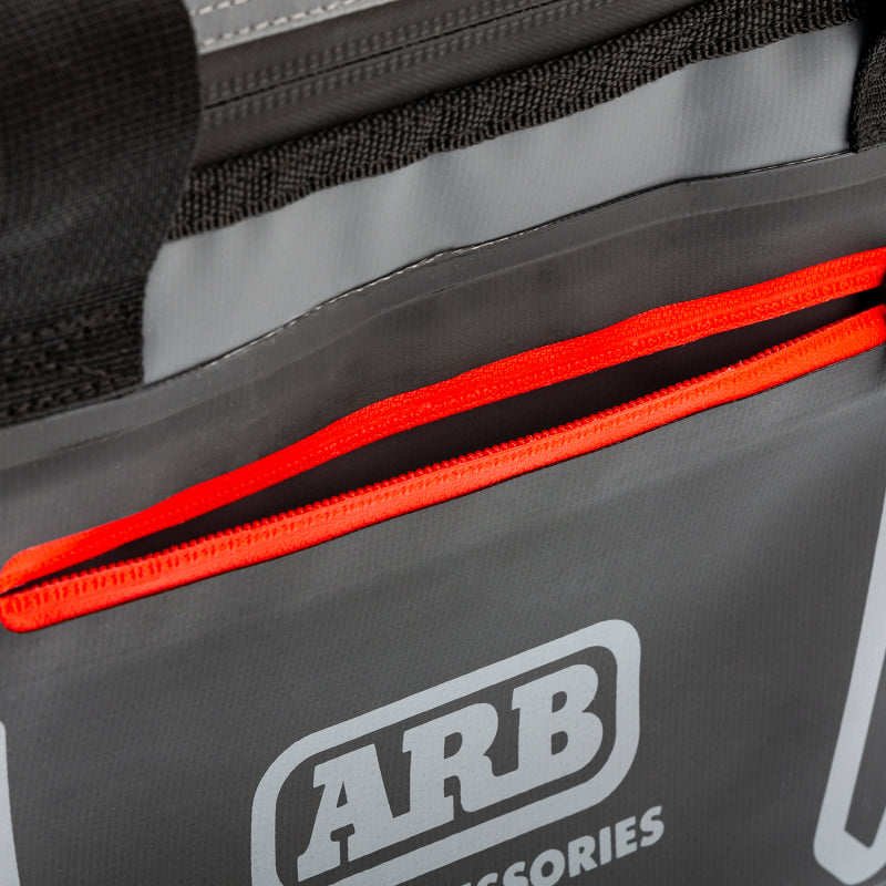 ARB Cooler Bag Charcoal w/ Red Highlights 15in L x 11in W x 9in H Holds 22 Cans - eliteracefab.com