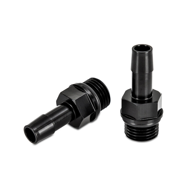 Mishimoto 2pcs M16x1.5 3/8in Aluminum Catch Can Fitting Black - eliteracefab.com