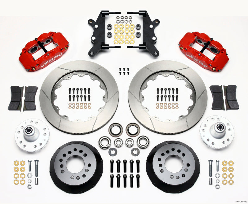 Wilwood Narrow Superlite 6R Front Hub Kit 14.00in Red 60-68 Ford / Mercury Full Size / Galaxie Wilwood