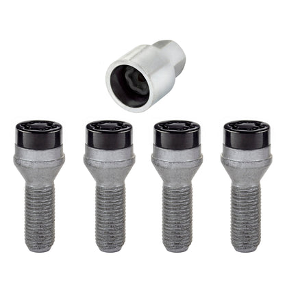 McGard Wheel Lock Bolt Set - 4pk. (Cone Seat) M14X1.5 / 17mm Hex / 31.0mm Shank Length - Black - eliteracefab.com