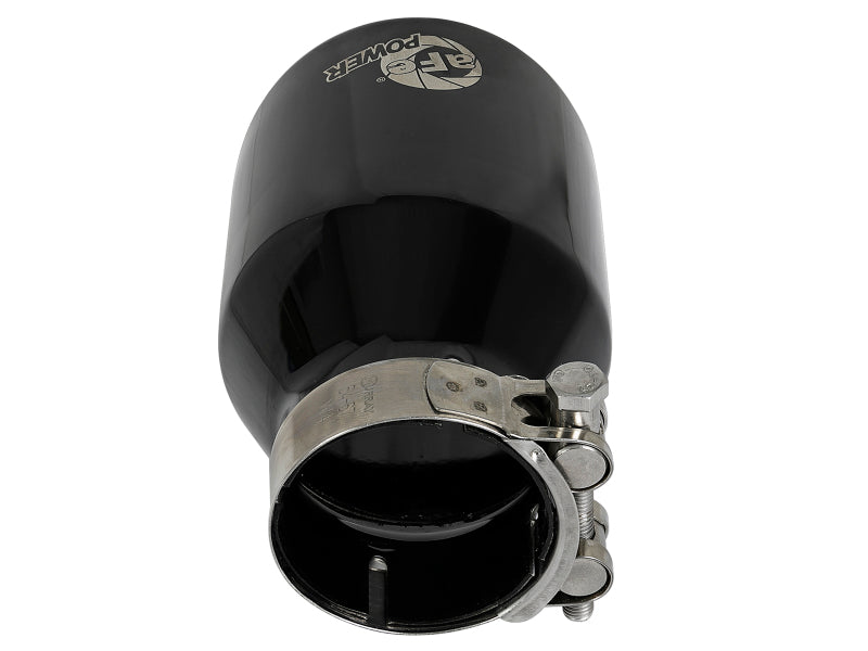 aFe MACH Force-Xp 409 SS Clamp-On Exhaust Tip 2.5in. Inlet / 4in. Outlet / 6in. L - Black aFe