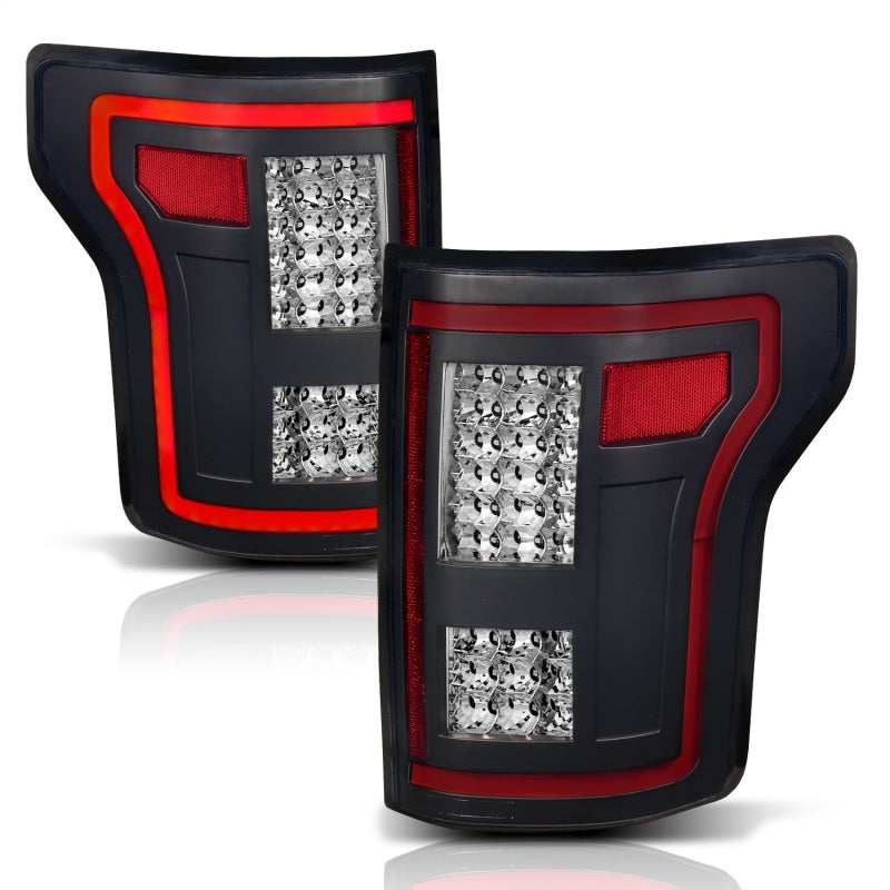 ANZO 15-17 Ford F-150 LED Taillights Black w/ Sequential - eliteracefab.com