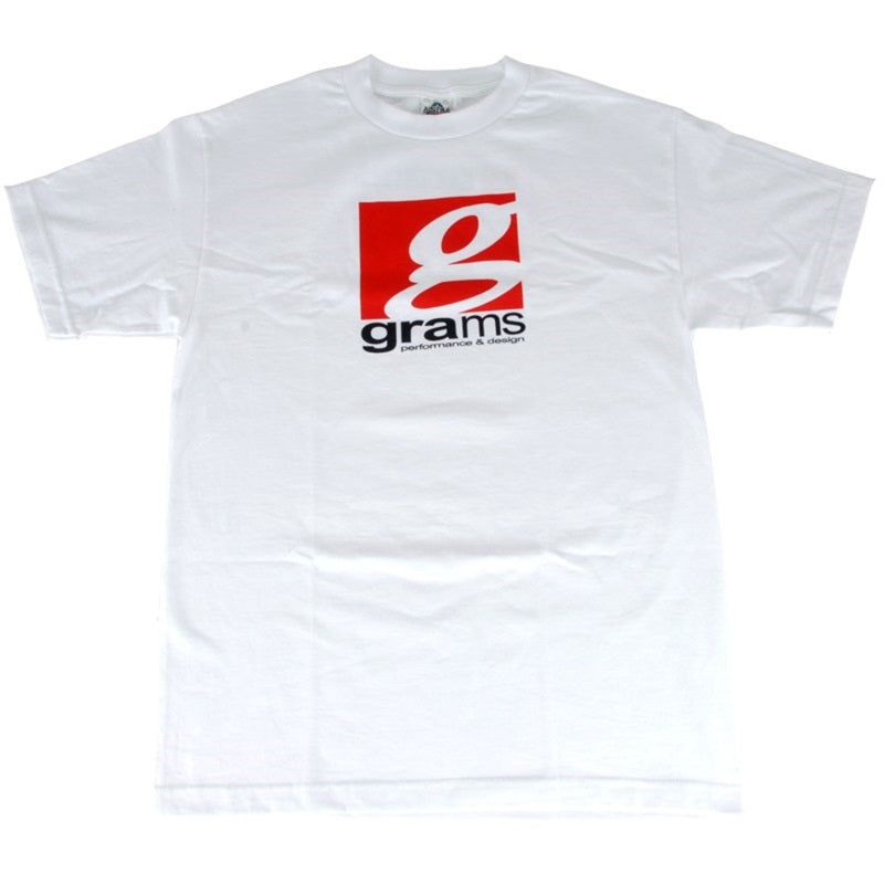 Grams Performance and Design Logo White T-Shirt - XL