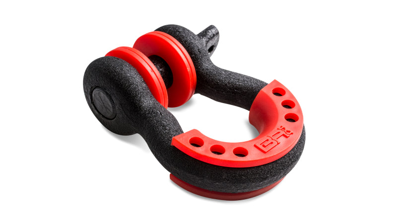 Body Armor 4x4 3/4in Black D-Ring with Red Isolators Single - eliteracefab.com
