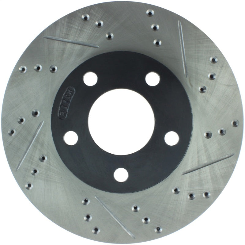 StopTech 94-04 Ford Mustang (exc Cobra & Bullitt) Front Left Slotted & Drilled Rotor Stoptech