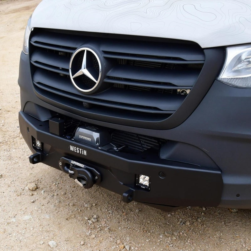 Westin 19-23 Mercedes-Benz Sprinter Pro-Series Mid Width Front Bumper - Textured Black Westin