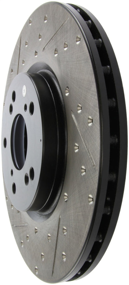 StopTech 04-08 Acura TL (Brembo Caliber) SportStop Slotted &amp; Drilled Right Front Rotor - eliteracefab.com