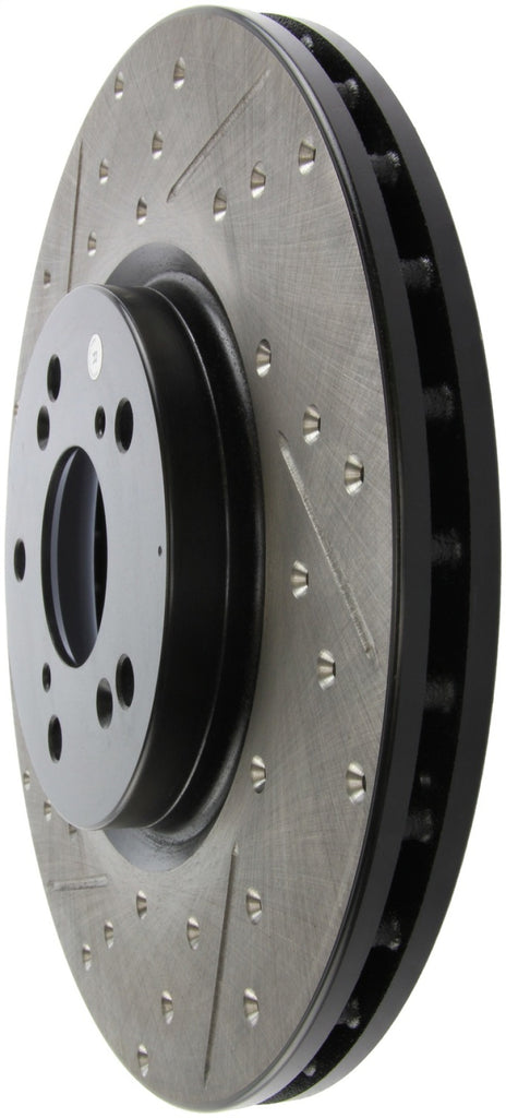 StopTech 04-08 Acura TL (Brembo Caliber) SportStop Slotted &amp; Drilled Right Front Rotor - eliteracefab.com