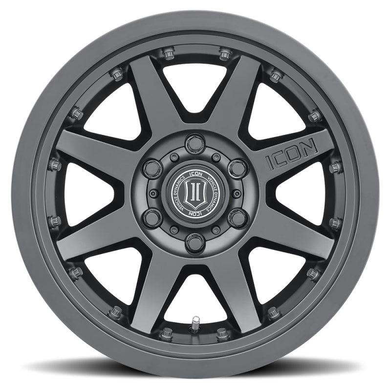 ICON Rebound Pro 17x8.5 5x5 -6mm Offset 4.5in BS 71.5mm Bore Satin Black Wheel - eliteracefab.com