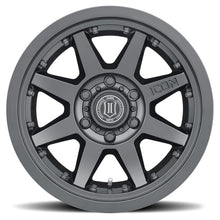 Load image into Gallery viewer, ICON Rebound Pro 17x8.5 6x5.5 0mm Offset 4.75in BS 106.1mm Bore Satin Black Wheel - eliteracefab.com