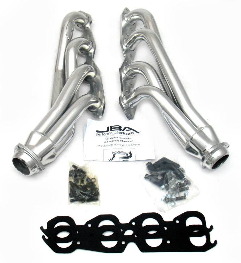 JBA 92-95 GM Truck 7.4L Vortec 1-3/4in Primary Silver Ctd Cat4Ward Header JBA