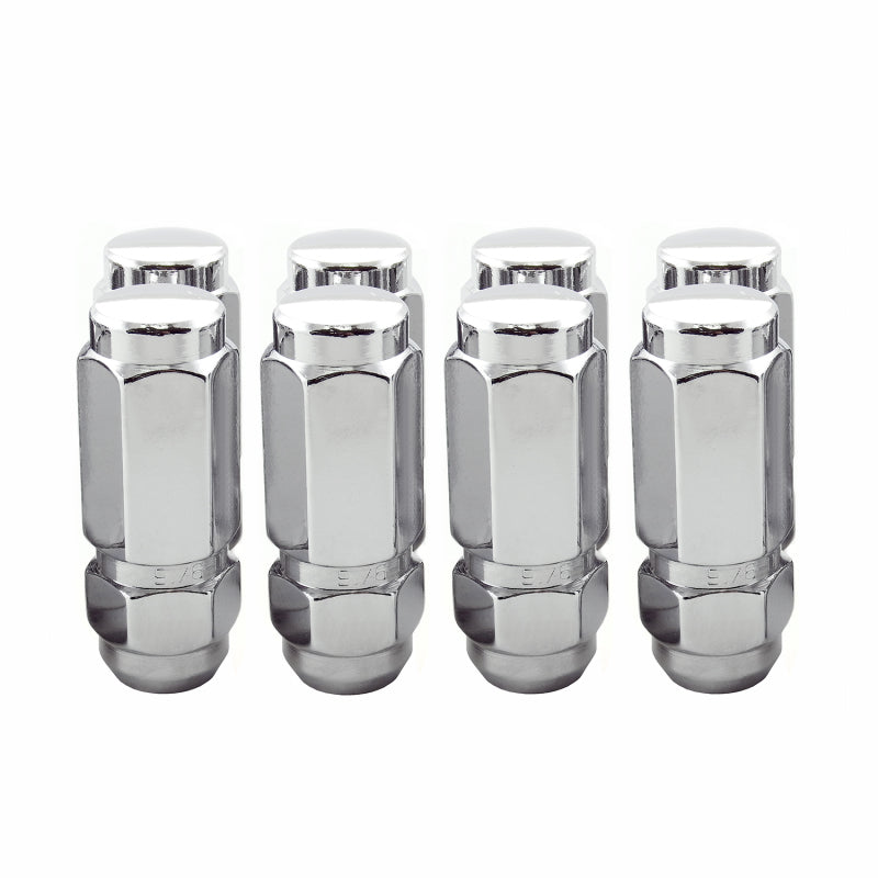 McGard Hex Lug Nut (Cone Seat / Duplex) 9/16-18 / 7/8 Hex / 2.5in. Length (8-Pack) - Chrome - eliteracefab.com